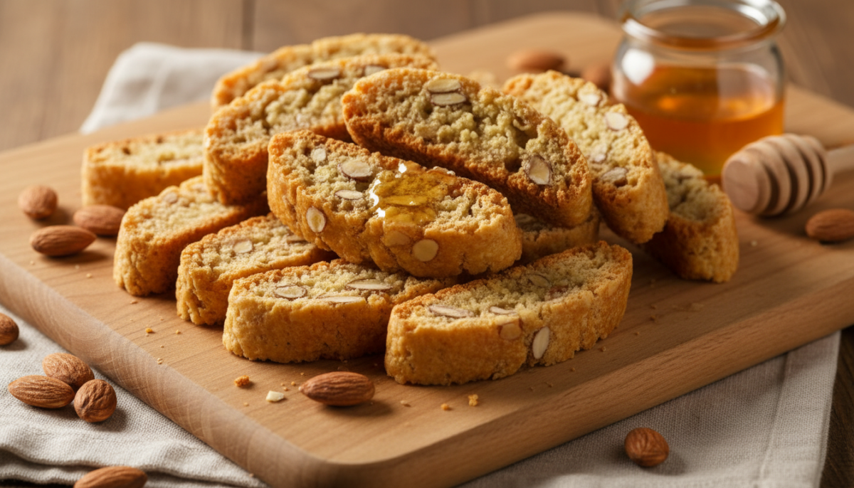 scopri i biscotti rustici alle mandorle e miele, un'esplosione di gusto autentico che celebra la tradizione italiana in ogni morso.