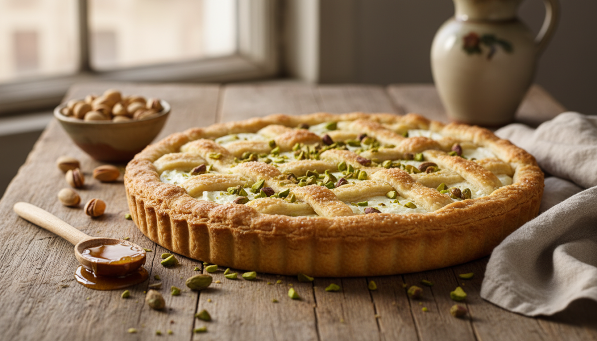 scopri la ricetta della crostata al pistacchio e ricotta, un dolce semplice e irresistibile perfetto per ogni occasione.