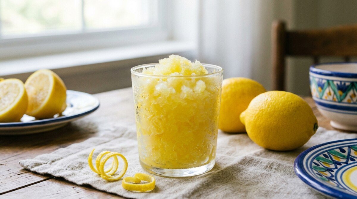 scopri la ricetta facile e autentica della granita siciliana al limone fatta in casa, perfetta per rinfrescare le tue estati con un gusto irresistibile.