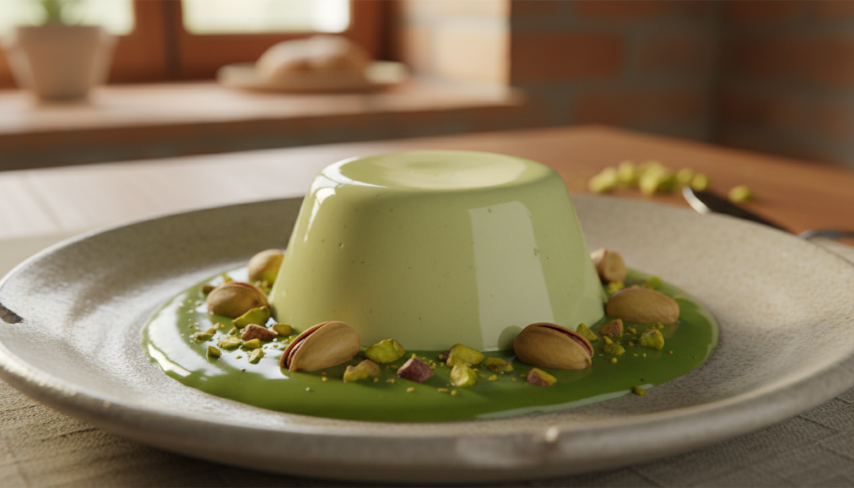 scopri la ricetta autentica della panna cotta al pistacchio siciliano, un dessert cremoso e raffinato che delizia il palato con il gusto unico della sicilia.