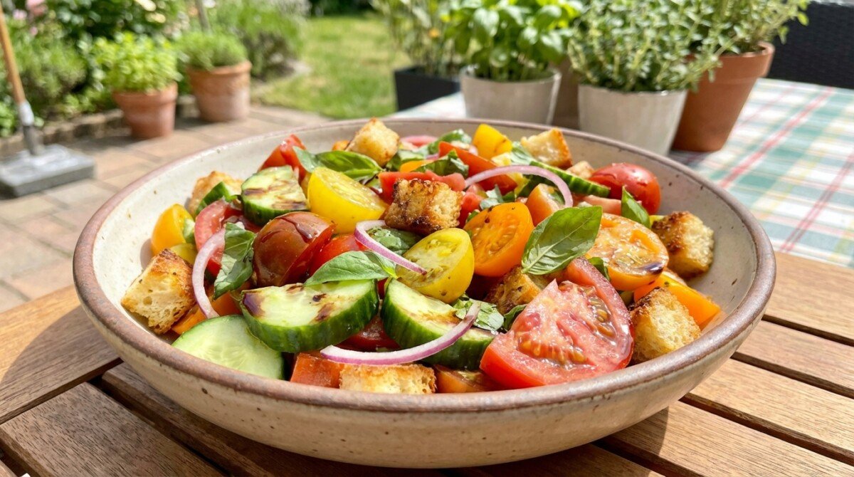 scopri la ricetta estiva della panzanella veloce senza cottura, perfetta per rinfrescare la tua tavola in pochi minuti con ingredienti freschi e sapori autentici.