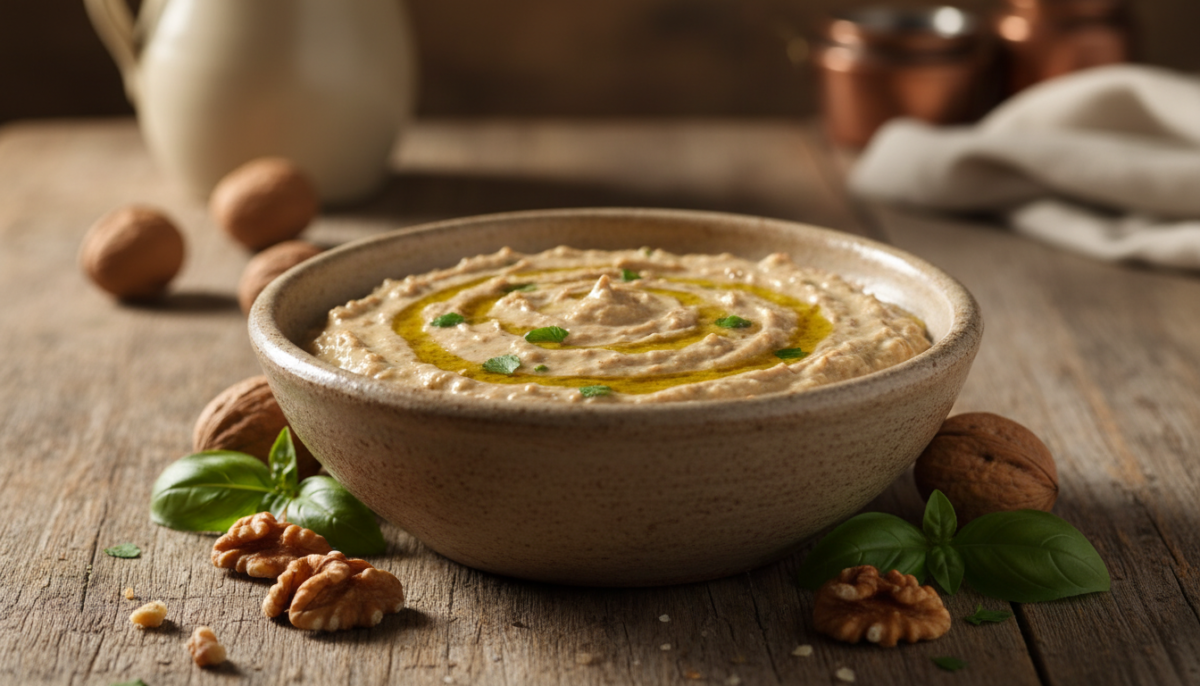 scopri la ricetta facile e gustosa della salsa di noci senza aglio, un condimento perfetto per arricchire i tuoi piatti con un sapore delicato e autentico.