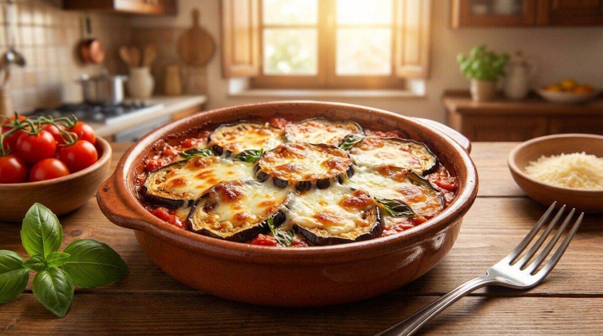 esplora il sapore autentico della parmigiana tradizionale campana, un viaggio tra storia e gusto intenso in ogni delizioso morso.