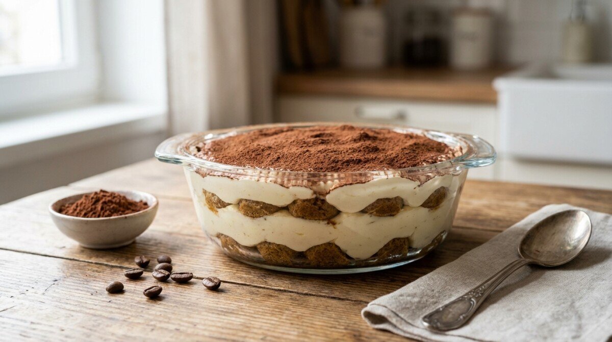 scopri la ricetta semplice e sicura del tiramisù senza uova, un dessert sorprendente che conquisterà tutti senza alcun rischio per la salute.