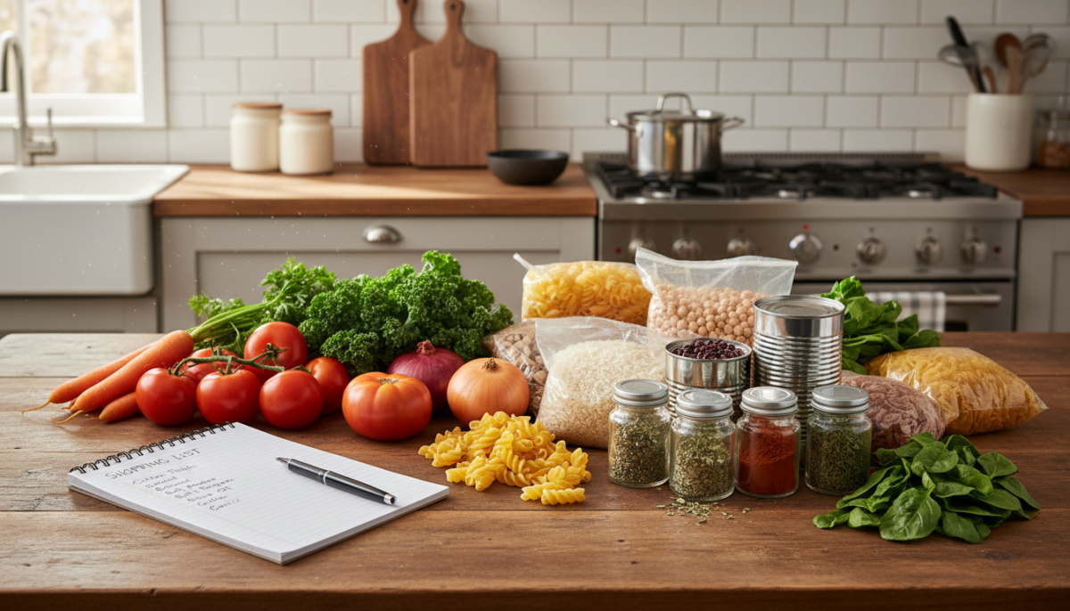 scopri come creare una lista della spesa economica e completa per il batch cooking, per preparare pasti salutari e risparmiare tempo e denaro in cucina.