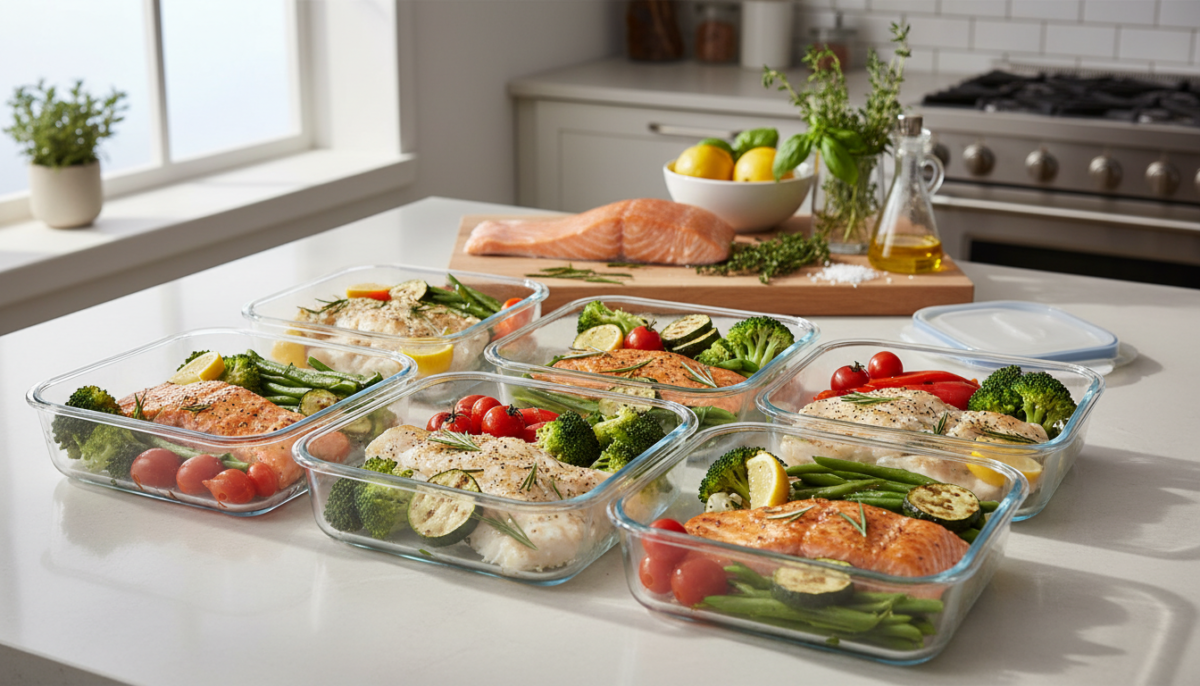 scopri ricette leggere e facili di batch cooking con salmone e pesce, perfette da preparare in anticipo e conservare per pasti sani e gustosi ogni giorno.