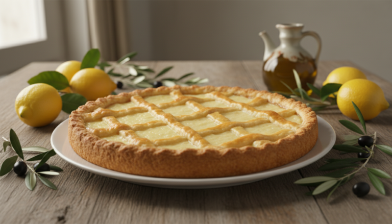 Crostata salentina con crema e tradizione pugliese