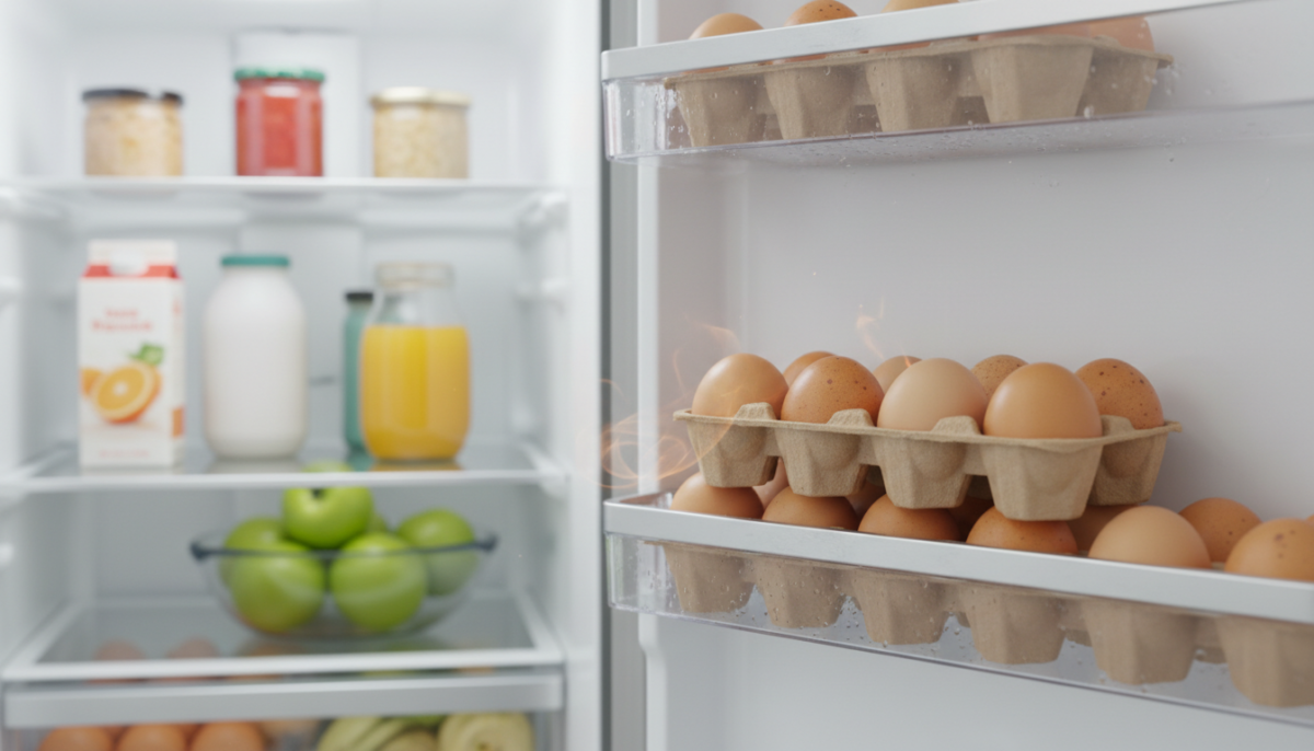 scopri perché conservare le uova fresche nella porta del frigorifero è un errore comune e quali sono i modi migliori per mantenerle fresche più a lungo.