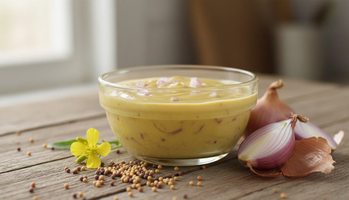 scopri come l'ordine senape-schalotte trasforma una vinaigrette insipida in un'esplosione di sapore inaspettata e deliziosa.