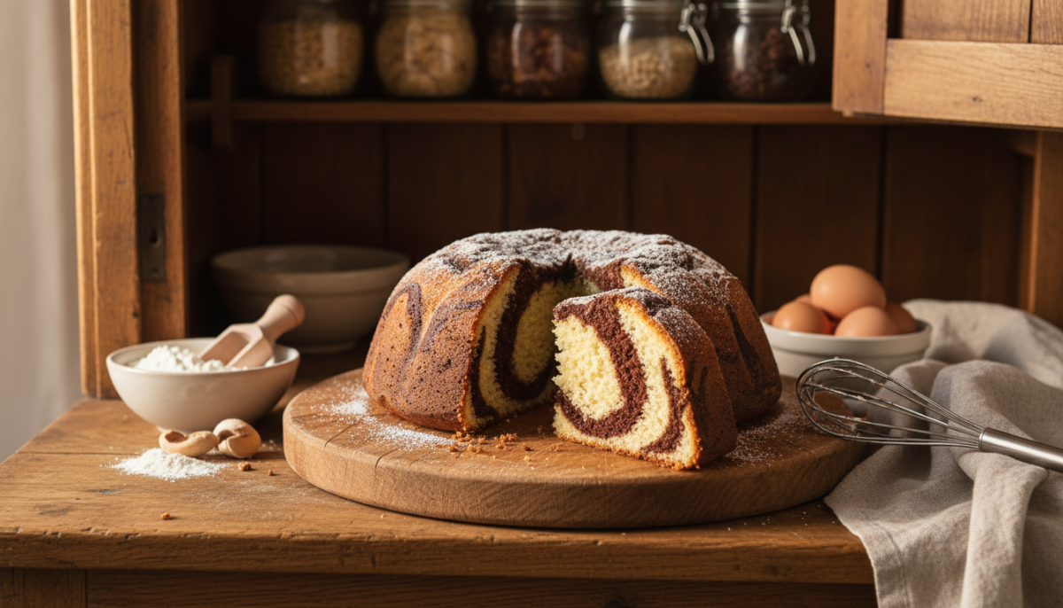 scopri la torta marmorizzata dal ripostiglio, una ricetta soffice, facile e veloce da preparare, perfetta per salvare le merende in pochi minuti.