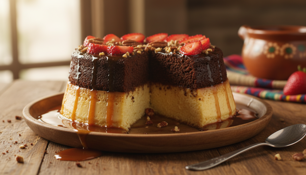 scopri il dessert messicano che sorprende con strati invertiti, estratto dallo stampo in modo magico. un'esperienza golosa e misteriosa che sfida ogni logica!