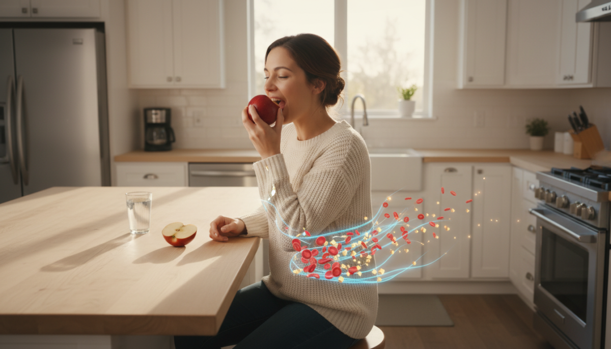scopri cosa succede nel tuo sangue dopo aver mangiato una mela da sola alle 16:00, spiegato da una dietista esperta. informazioni utili per capire l'impatto della frutta sulla tua salute.