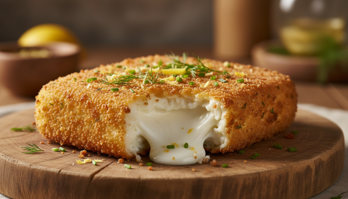 scopri la ricetta irresistibile dell'impanata al limone con feta: un cuore morbido che si scioglie in bocca e una croccantezza esterna perfetta. non la preparerai più in altro modo!