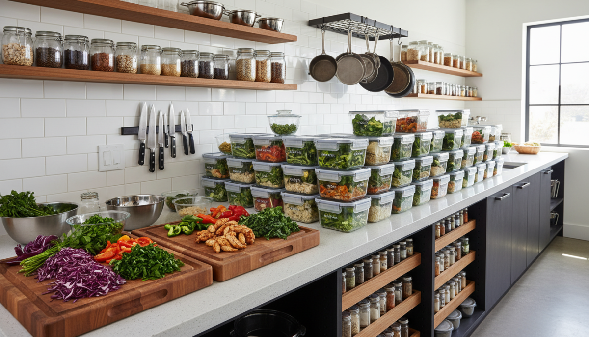 scopri come organizzare la cucina per il batch cooking ottimizzando lo spazio e rendendo la preparazione dei pasti più efficiente e pratica.