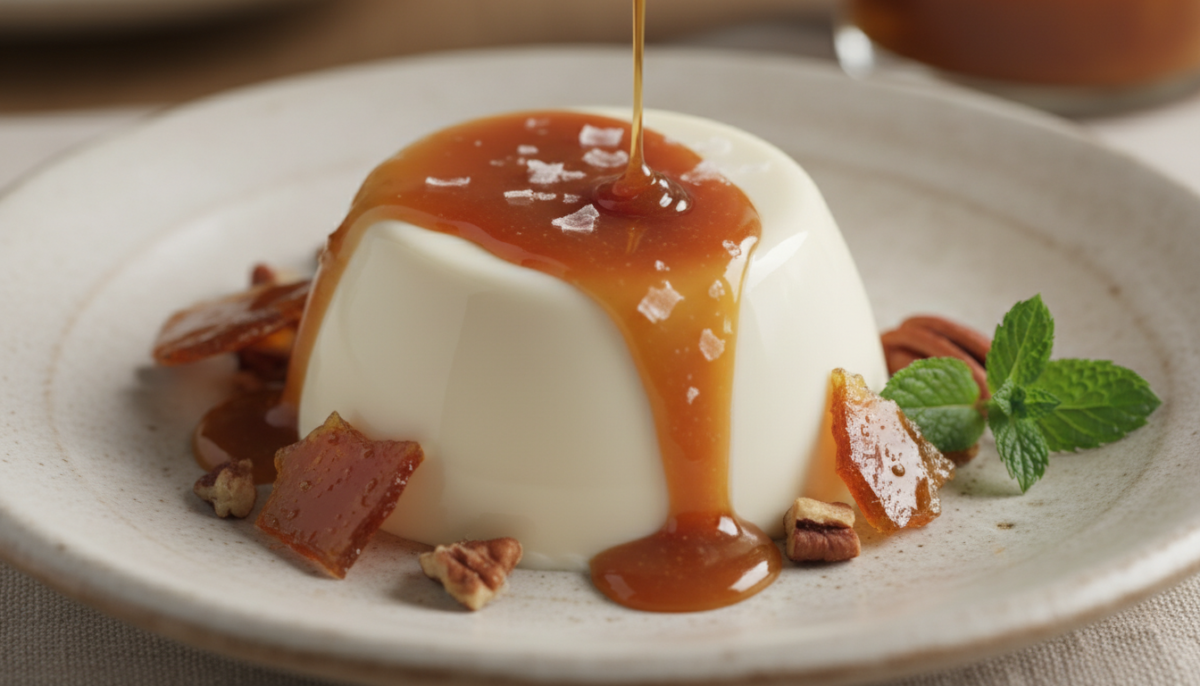 scopri la ricetta semplice e irresistibile della panna cotta al caramello salato, un dolce cremoso e raffinato perfetto per ogni occasione.