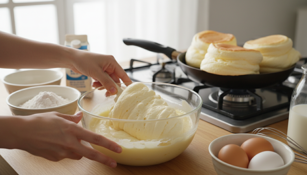 scopri la tecnica giapponese per preparare pancake soffici come nuvole: un metodo semplice per renderli leggeri e spumosi, perfetti per una colazione golosa.