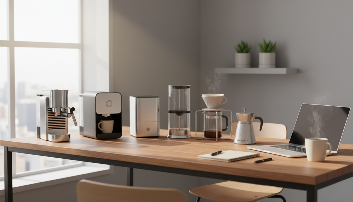 scopri come scegliere la migliore piccola macchina da caffè per il tuo ufficio o studio, combinando funzionalità, design e facilità d'uso per un caffè perfetto ogni giorno.