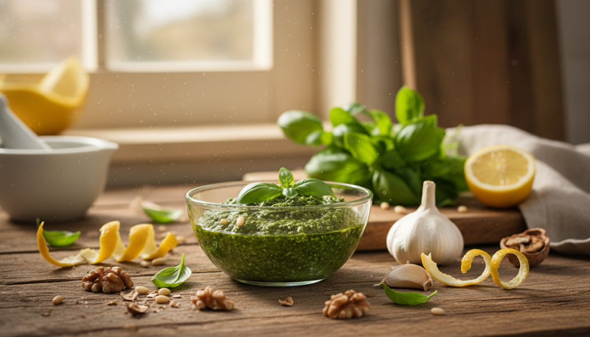scopri come preparare un pesto delizioso utilizzando ingredienti che di solito si scartano: i tuoi ospiti non sospetteranno nulla e saranno conquistati dal sapore unico.
