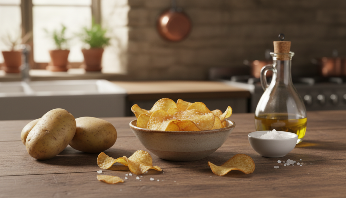 scopri come preparare a casa delle croccanti patatine al forno per l'aperitivo, con soli 3 ingredienti naturali e senza conservanti. una ricetta semplice e gustosa per uno snack sano e sfizioso.