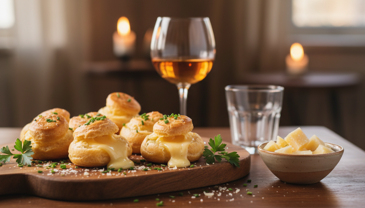 deliziosi piccoli bignè salati al comté che sembrano appena usciti dalla pasticceria, preparati con soli cinque ingredienti facili da trovare.