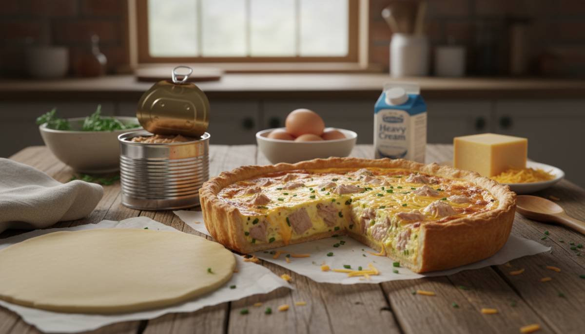scopri come preparare una deliziosa quiche al tonno con soli 5 ingredienti semplici e sempre presenti nella tua cucina. la semplicità che conquista il palato!