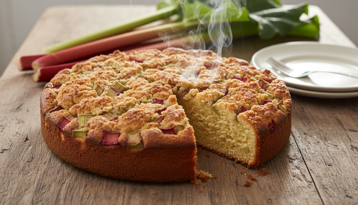 non amate il rabarbaro? scoprite questa torta morbida e deliziosa che potrebbe farvi cambiare idea al primo assaggio. un dolce irresistibile per tutti i palati.