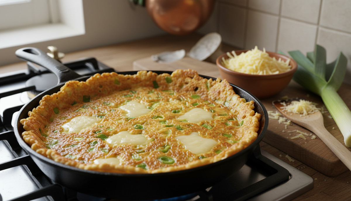 scopri la ricetta perfetta delle frittelle al formaggio comté con porri dorati in padella: un piatto irresistibile che ha conquistato tutta la famiglia, facile da preparare e pieno di gusto.