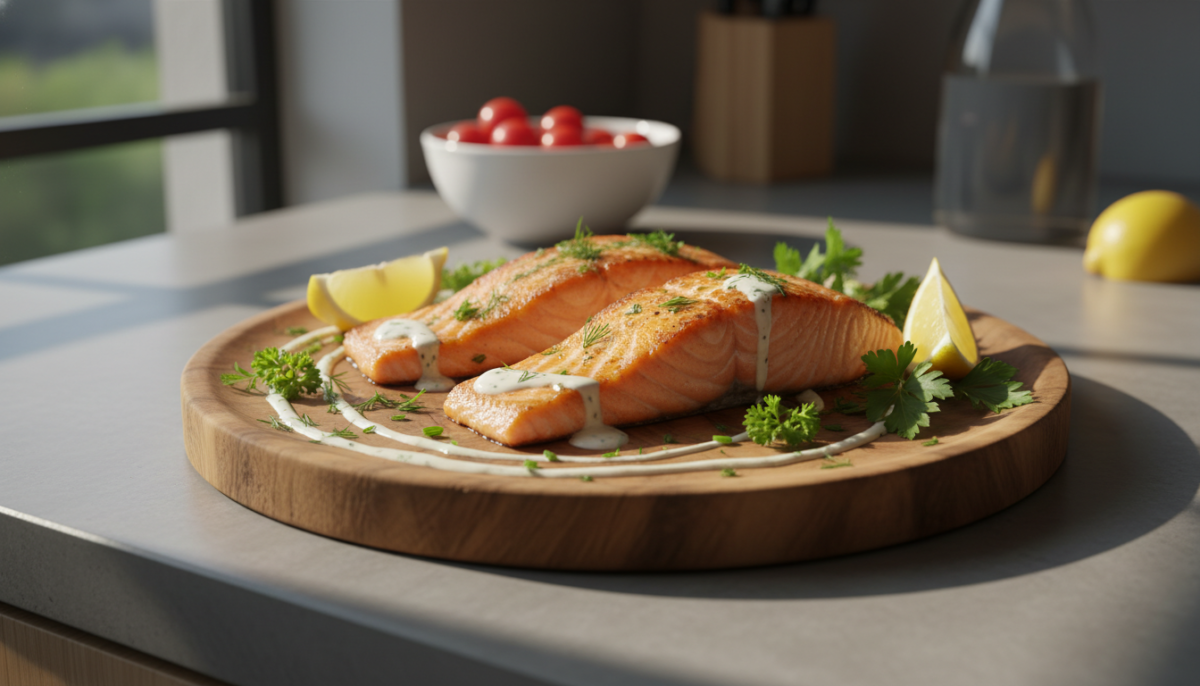 scopri il segreto fresco di un pranzo al salmone delizioso e pronto in 15 minuti, senza usare mai più la panna. ricetta semplice e veloce per un pasto sano e gustoso.