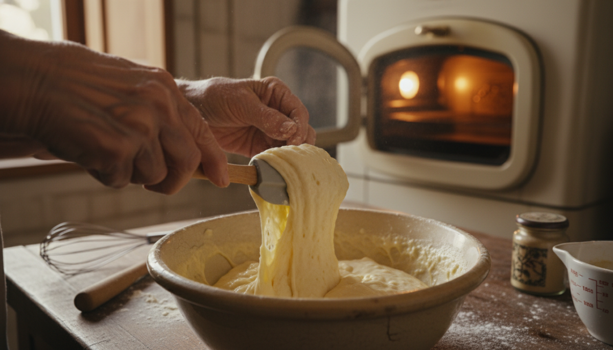 scopri il segreto della torta di savoia di mia nonna che si gonfia come una nuvola, grazie a un gesto preciso fatto prima di infornare, per un dolce soffice e irresistibile.