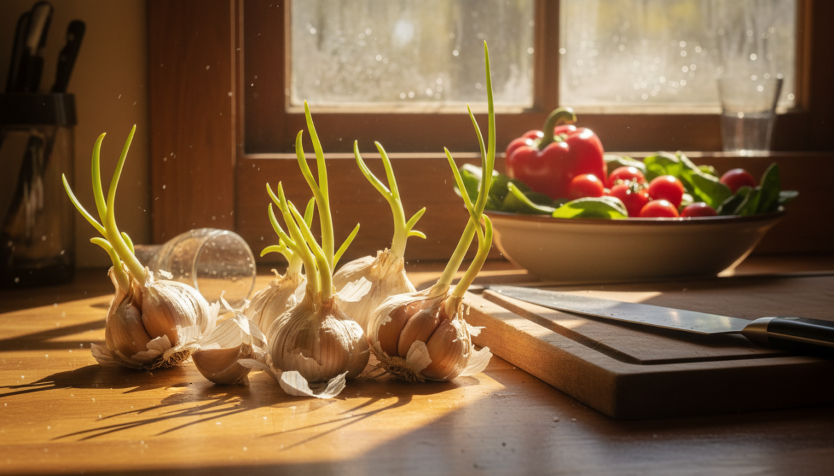 scopri perché non dovresti conservare l'aglio aperto in questo luogo: germoglia il doppio più velocemente e come conservarlo correttamente.